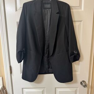 Eloquii Women's Classic Black Blazer 3/4 Sleeve